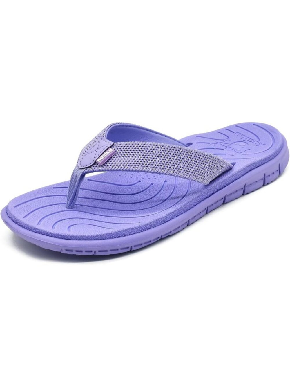 Women's Purple Flip Flops Lightweight Cushion Summer Beach Sandals Casual